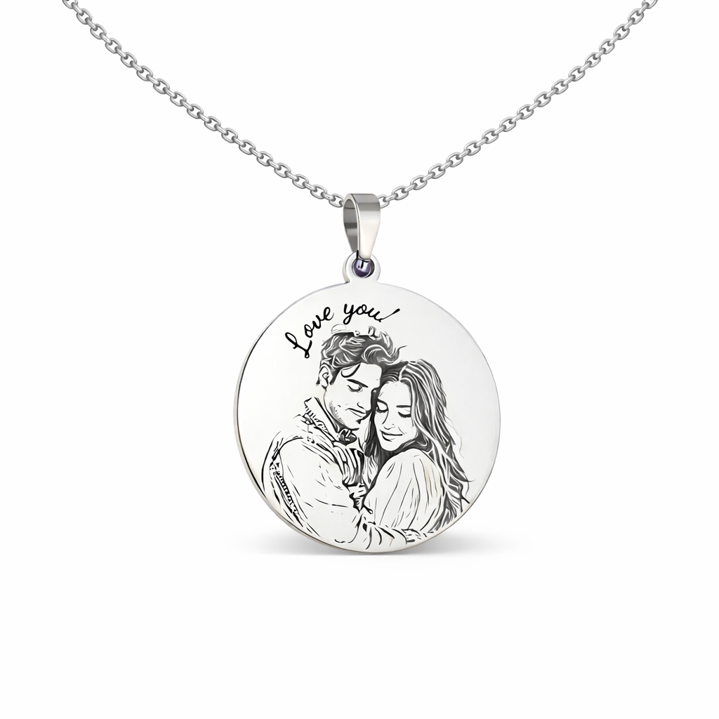 Colier Amoria - Gravat cu poza