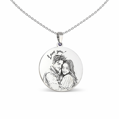 Colier Amoria - Gravat cu poza