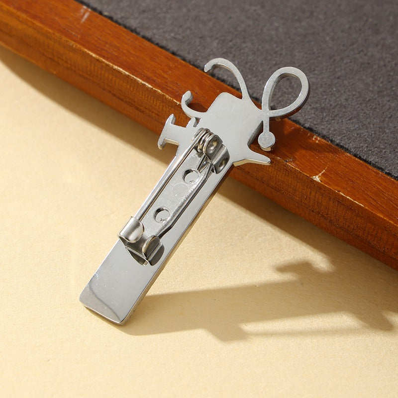 Broșă Personalizată “Heartbeat” – Diamant Roșu